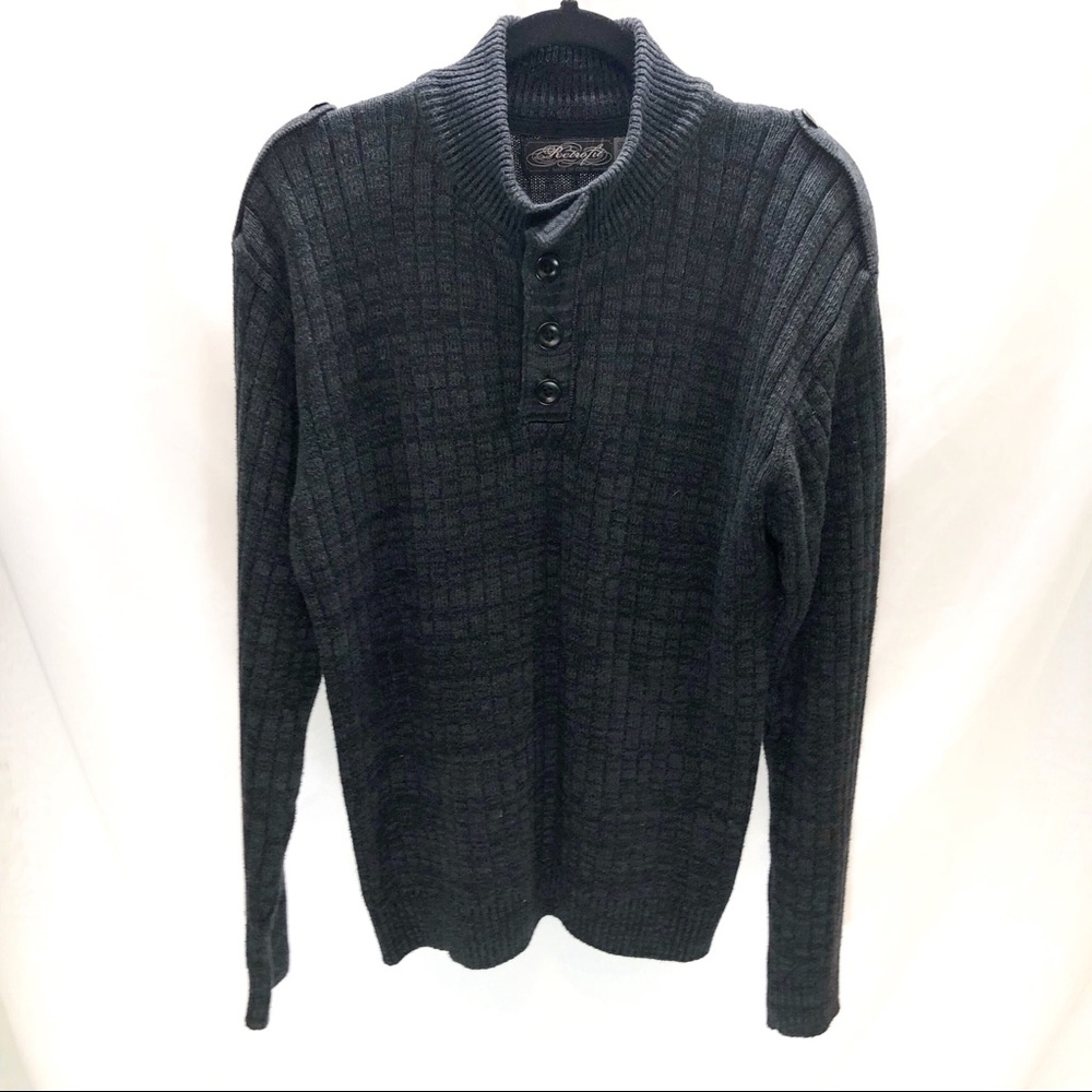 Retro Fit pullover button up V-Neck men’s sweater